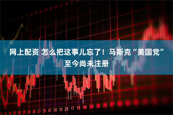 网上配资 怎么把这事儿忘了！马斯克“美国党”至今尚未注册
